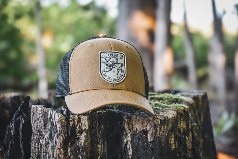 Load image into Gallery viewer, "Backwoods Born &amp; Raised" Hat - Latte
