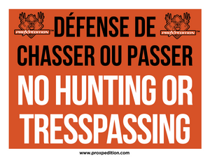 AFFICHE - Défense de chasser ou passer